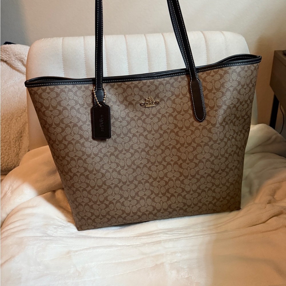 Coach Brown Signature Tote Bag